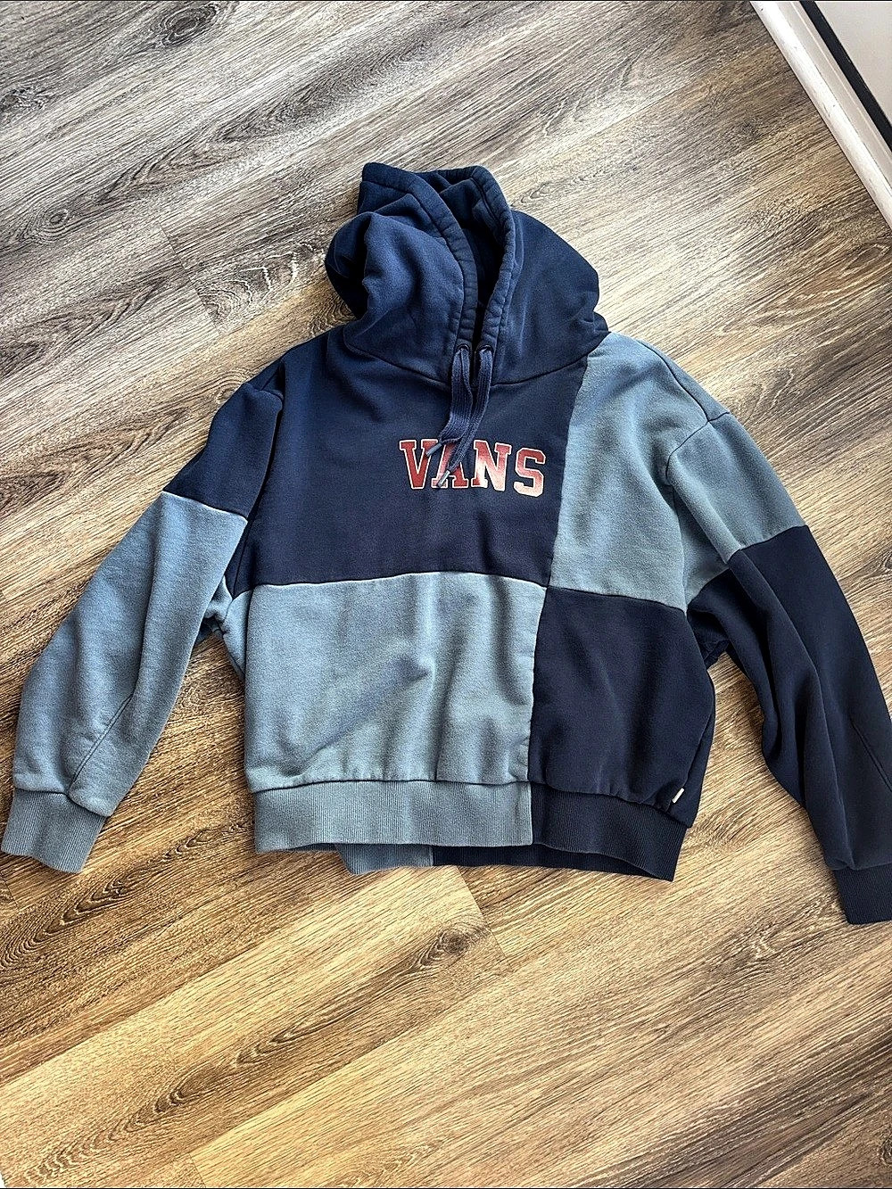 Vans Multicolor Patchwork Hoodie Blue